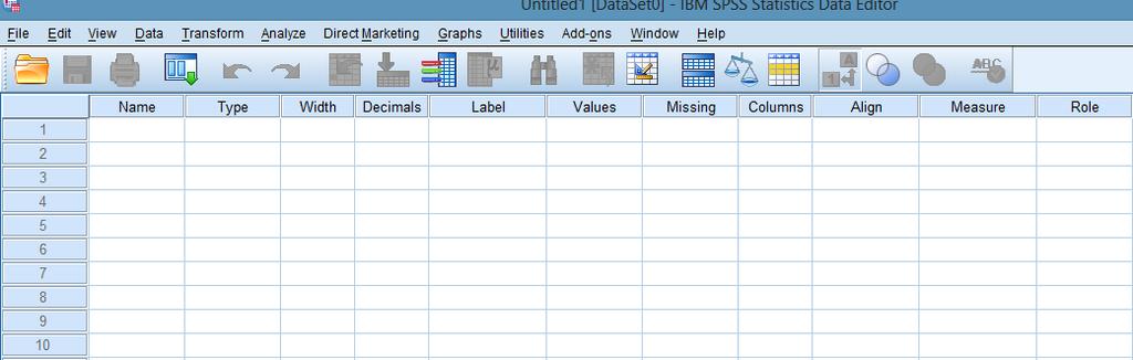 This sheet contains information about the data set that is stored with the dataset In this view each row will provide information for each variable.