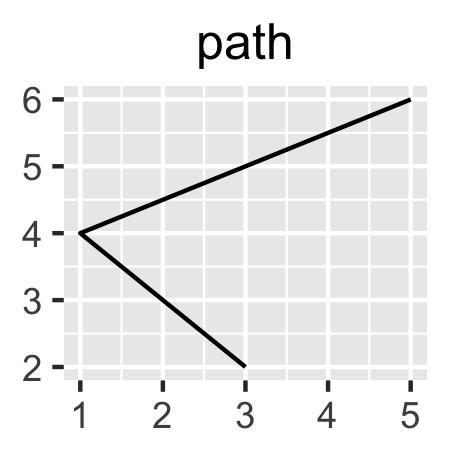 What s the difference between geom path() and geom polygon()?