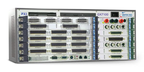 controlled by embedded chassis temperature monitor Optional cable tray, recessed card cage, and hinged front panel configurations for mass interconnect devices DESCRIPTION The GX7100B Series are
