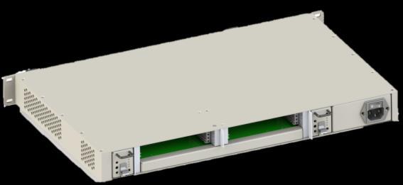 Figure 1: Front View Cooling and Temperature Sensors The VTX955 provides left to right cooling to the slots