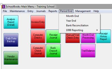 PATH: Period End > Bank Reconciliation In the Bank Reconciliation Wizard, check the drop down on the Bank Code to