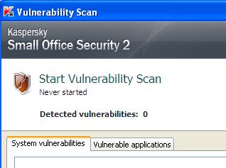 In the right part of the window click the Open Vulnerability Scan window button. 4.