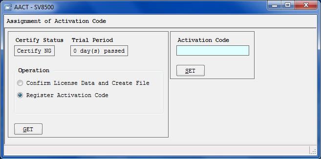 Enter the S6 Activation Code you received from LMS (Section I) and press Set. For Single CPU (both options) & Dual CPU using spare CF cards: Receive pop-up Certify OK.