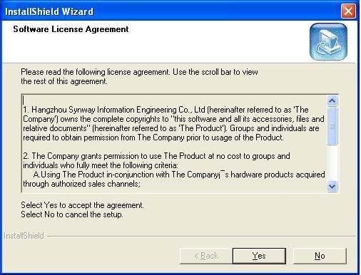 As the process gets over the InstallShield Wizard pops up on the screen. The Software License Agreement can be seen on the wizard.