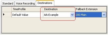 5.3 Routing Incoming Calls to an Auto Attendant An integral voicemail auto attendant created can be specified as a destination in the IP Office Incoming Call Routes table.