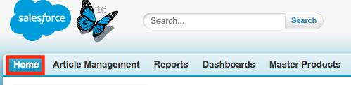 Step 2B Open the article from SalesForce Open the SalesForce home tab.