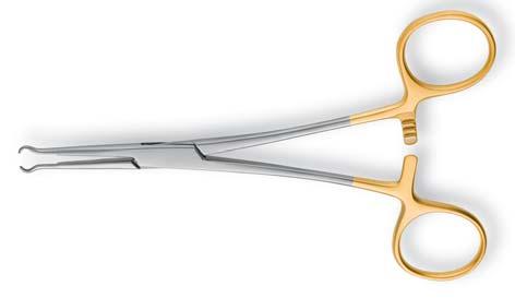 Forceps, 5 1/2 inch, with blunt tips, ø 4.