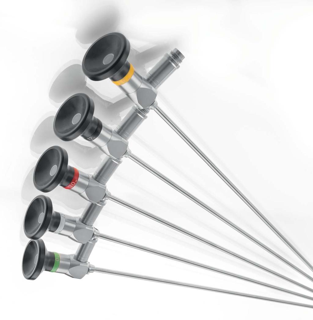 RZ Cystoscopes Colour coded rings identify the direction of view Eyepiece for C-mount connection 3-step light post adapters to connect the most common light cables directly to the endoscope Sapphire