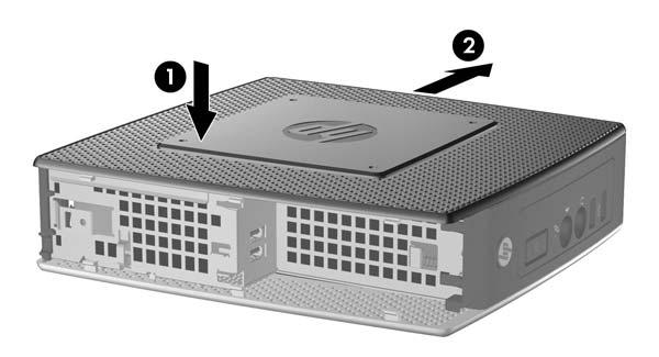 Figure 2-5 Replacing the metal side cover To replace the access panel: 1.