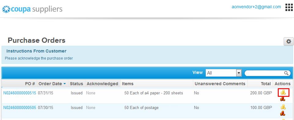 From the dropdown menu, click Orders. 4. Find the PO you would like to flip into an invoice.