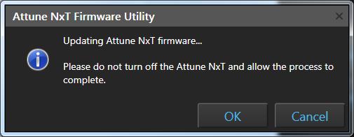 Cycle the instrument to complete the firmware update. Click the Close button to exit the firmware update utility.