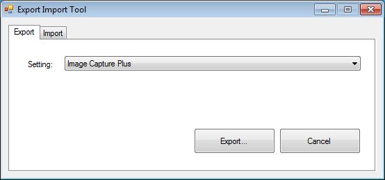 5. How to use Export Import Tool 5-1 Start Export Import Tool Select and start [Export