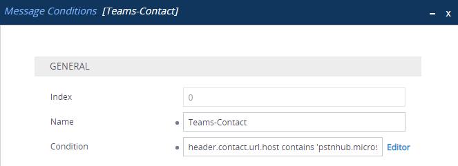 Microsoft Teams Direct Routing & DTAG SIP Trunk 4.12 Configuring Message Condition Rules This step describes how to configure the Message Condition Rules.