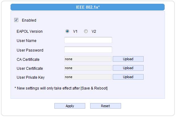 802.1x Please enable IEEE 802.