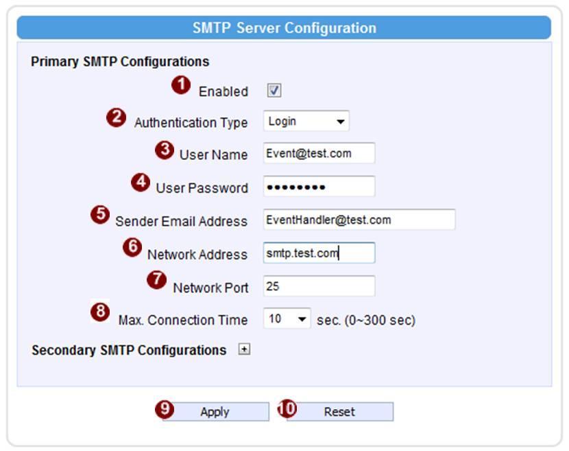 To setup SMTP servers, make sure to enable the SMTP account and choose the proper Authentication type. There are many types available. The default is Login. We recommend you to use Auto Detection.