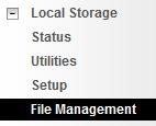 File Management Encoder Firmware V4.12.09 User s Manual The File Management function is available only when the disk has been properly mounted to the camera.