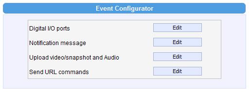 Event Handler with Local Storage In order to save video clips or snapshots on a local storage, there has to be a task created under Event Handler system of the camera that defines what