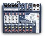 only) and a built-in USB audio interface. Notepad-5 Compact, five-input mixer. One mic/line channel with Soundcraft preamp and two-band EQ. Two stereo line input channels. 2-in, 2-out USB interface.