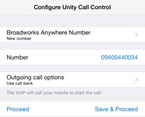 3.3 Specifying the Outgoing Call Option You must also specify behaviour when placing a call from Unity.