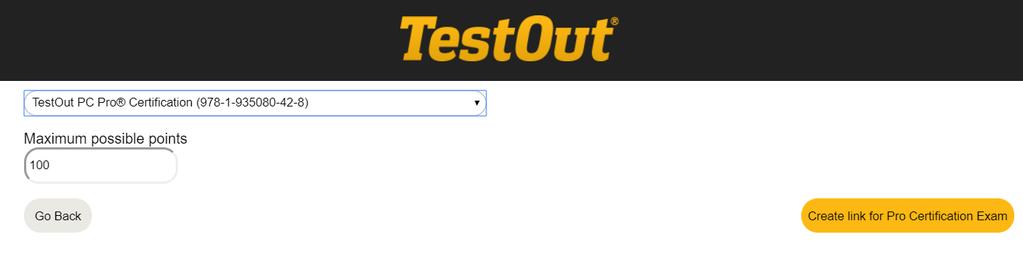 21 Link to TestOut Pro Certification Once the EduApp loads the page, choose which licensing method your school uses.