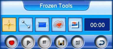 To do the left operation listed above, press the joystick or use the touch pen to click the Guide logo at the right top corner of the screen to bring up the frozen toolbar as shown below.