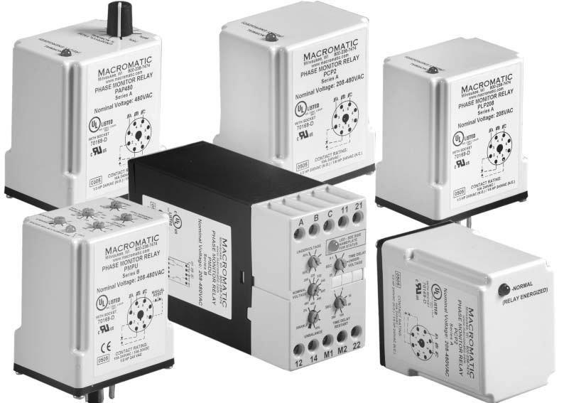 Product Summary Phase Monitor Relays provide protection against premature equipment failure caused by voltage faults on 3 Phase systems.