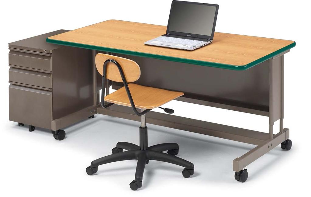 Some handicap students may need assistance. Pull-Out Keyboard Model 17620 Features 6" height adjustment with 10 tilt and 180 swivel with easy single control.