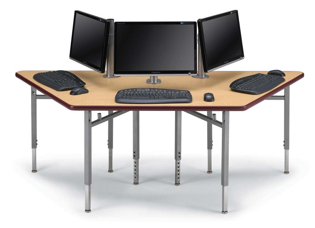 Legs adjust in one-inch increments. Shown with optional Flat Panel Monitor Mounts, Model 17350 (see pg. 143). 50 24590 Add an Adjustable Keyboard to any Planner Work Center. See page 143 to order.