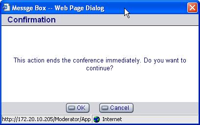 4.2 Ending the Conference When the conference is over, click End Conference.