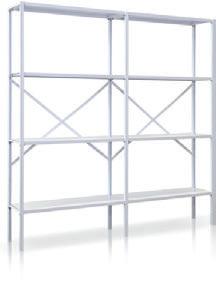 FOOD SHELVES WHITE FOOD SHELVES Made entirely of first grade galvanized steel and profiled with