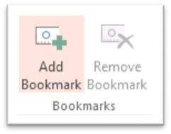 sound clip. The Bookmarks section allows you to add or remove a bookmark.