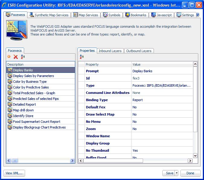 3. Building a Sample Application The following image shows the XML definition file (esriconfig_new.xml) being edited in the ESRI Configuration Utility. The esriconfig_new.