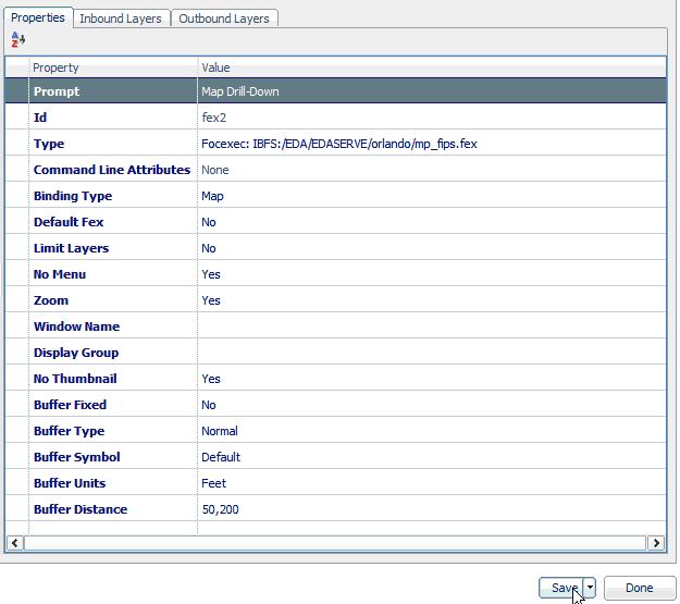 Defining WebFOCUS Reporting Procedures For example: 9. Click Save.
