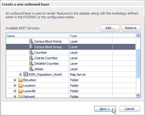 3. Building a Sample Application 4. Specify a host name for ArcGIS Server in the Host field followed by the port, instance, and URL in the corresponding fields.