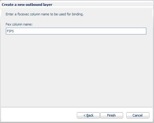 3. Building a Sample Application The following dialog opens, which allows you to specify a FOCEXEC column name to be used for binding. 10.