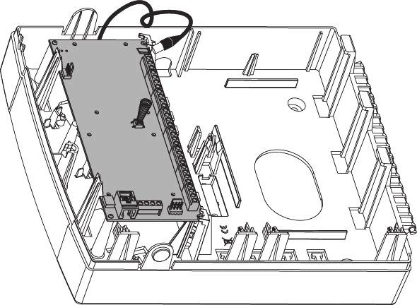 Connect the AC adapter to the main fuse terminal block as shown in Figure 6-1. Figure 6-1: AC adapter and circuit board placement 2.