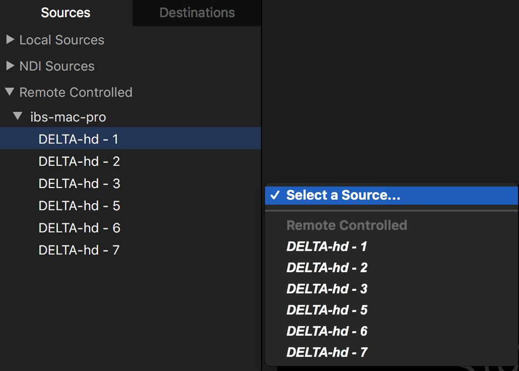 You can then use the remote sources the same way you use local sources (with some limitations; see below).