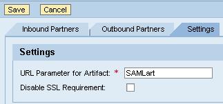 Select the box to Disable SSL Requirement to disable the SAML security requirement. Select the Save button when finished: 4.