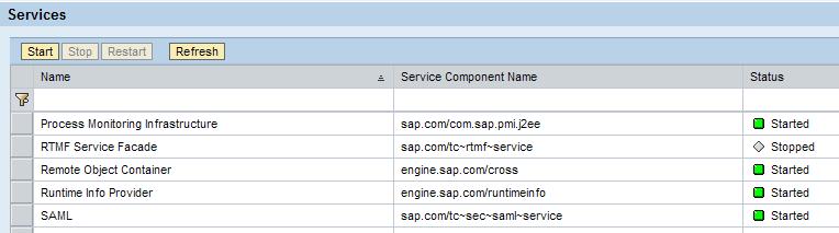Verify the status is Started. 4.4 Configure SAP SSO Java Export To establish the trust between the receiver and provided systems you have to exchange the trust certificate.