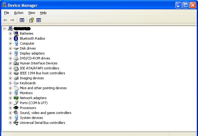 Figure 2.6 - Device Manager Click on the Plus + sign next to the Ports tree to list the available COM port. You will see USB Serial Port, followed by a COMn assignment.