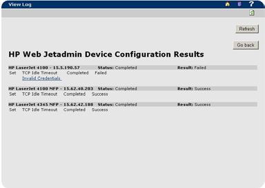 Example Larry has responsibility to manage 20 devices that are in the Web Jetadmin device group named BoiseBldg25. None of these devices are configured with credentials.
