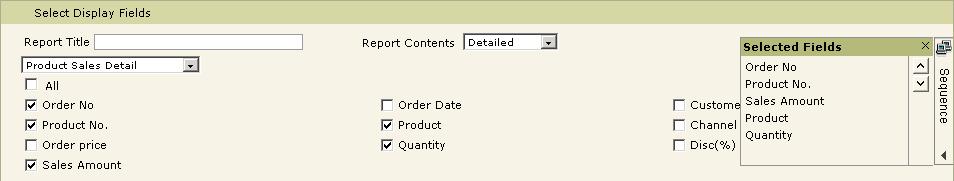 Designing a simple columnar report On Adhoc Report Wizard, Figure 2: Selecting Display fields 1. Under Select Display Fields, select the query object to be used for the report. 2. In Report Title text box, specify text that should appear on the report.