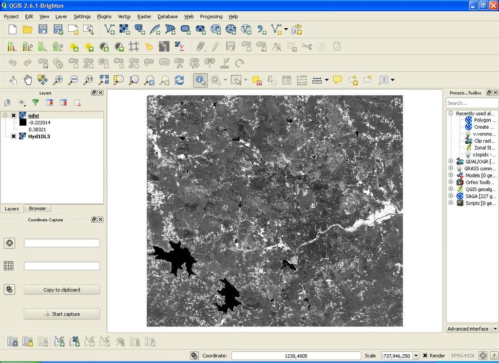 Add NDVI Image either created or load from.