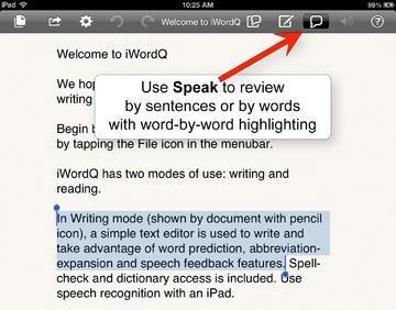 Page7 iwordq Reading Modes iwordq Proof Reading Mode From the menu bar,