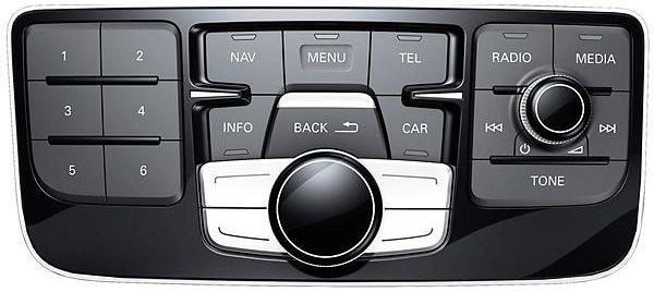 3. Original button( Audi A6/A7-4G) -Switching mode PUSH - NAVI: Switching mode - TEL, RADIO, MEDIA, INFO, CAR: Directly to the OEM Screen - PUSH: DVB-T / DVD UI ON - LEFT, LIGHT: Control the DVB-T /