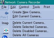 2.2.5 Deleting a Configured Network Camera There are four kinds of methods to delete the configured Network Cameras. (1) Delete the current displayed Network Cameras.