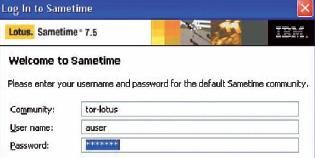 4 To integrate with Lotus Sametime, check the corresponding box and enter your host name, communication port, user ID and password.