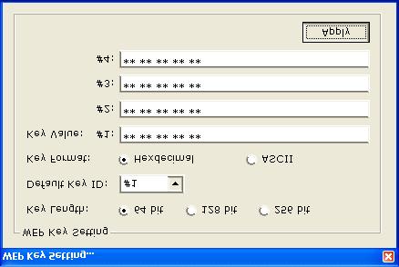 3.3.1 WEP Setting Parameter Key Length Description You may select the 64-bit, 128-bit or 256-bit to encrypt transmitted data.