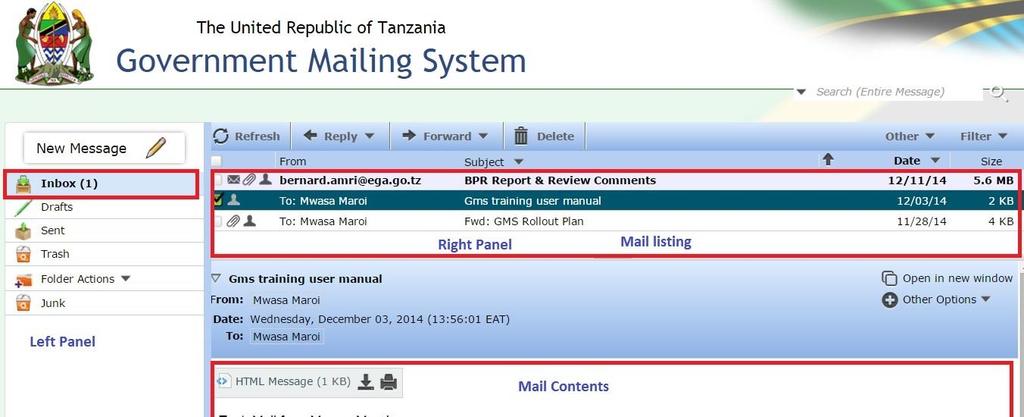 tz Type subject of the Mail example: