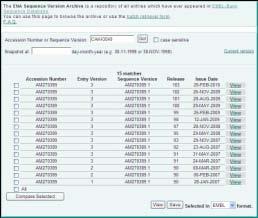 Patent sequence record in ENA Sequence